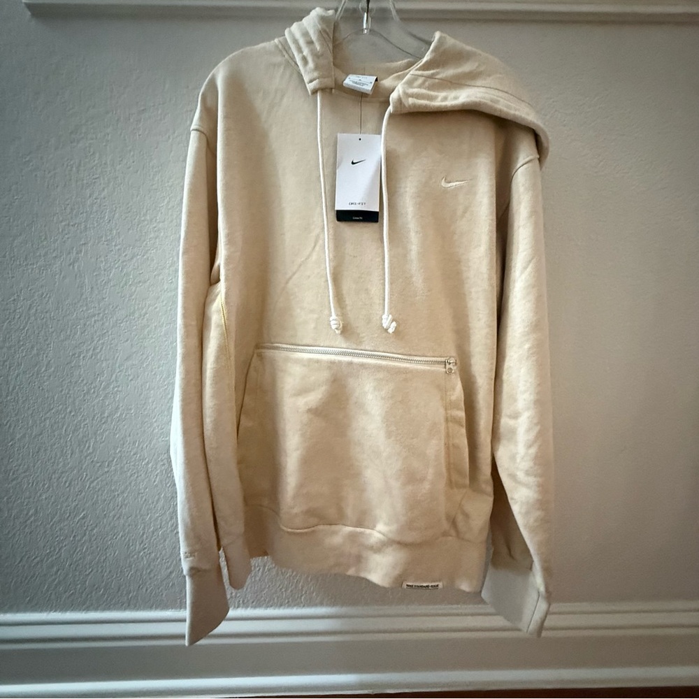 Nike Beige Hoodie with Front Pocket